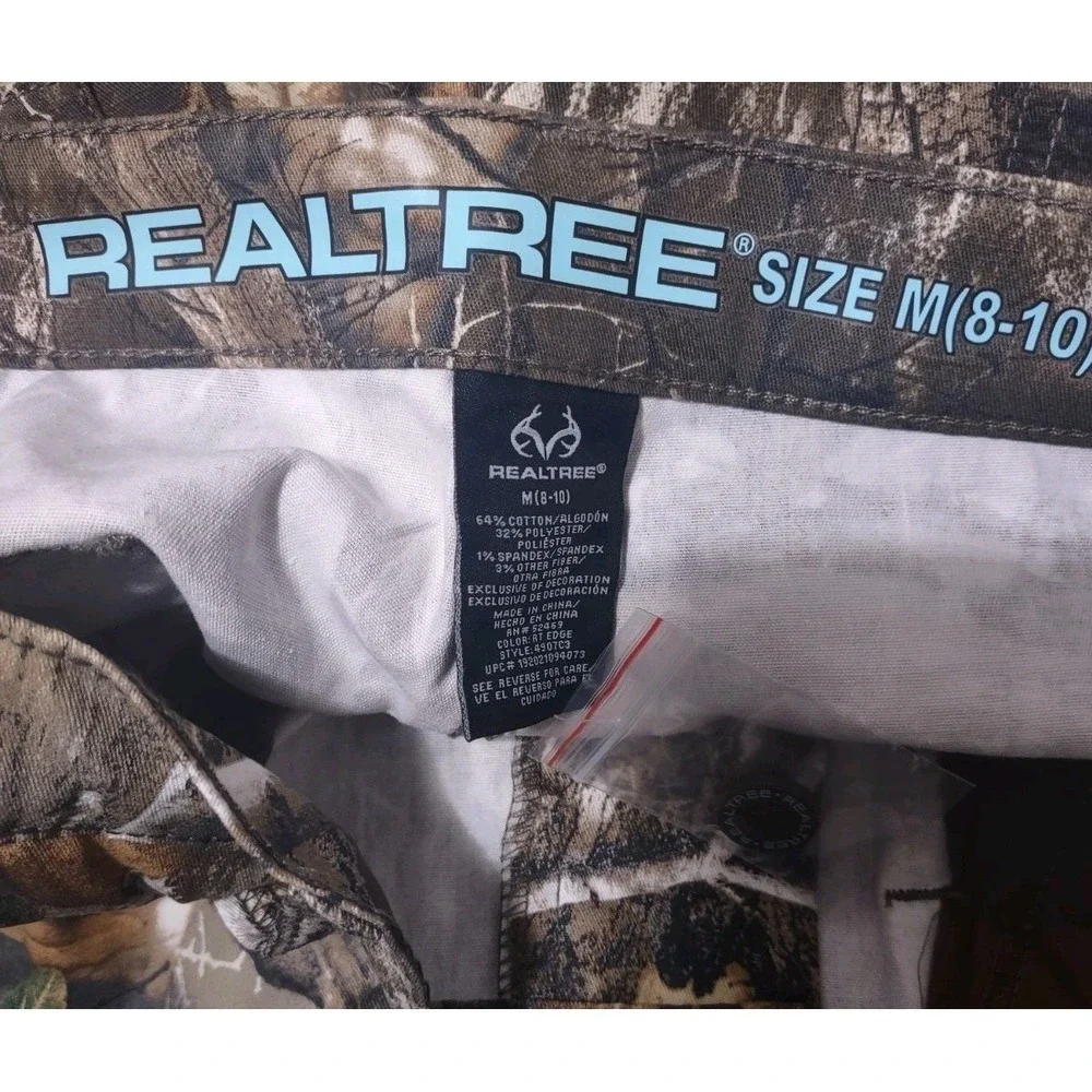 RealTree Camouflage Pants Womens Size M (8-10) Hunting Cargo Pocket Elastic side